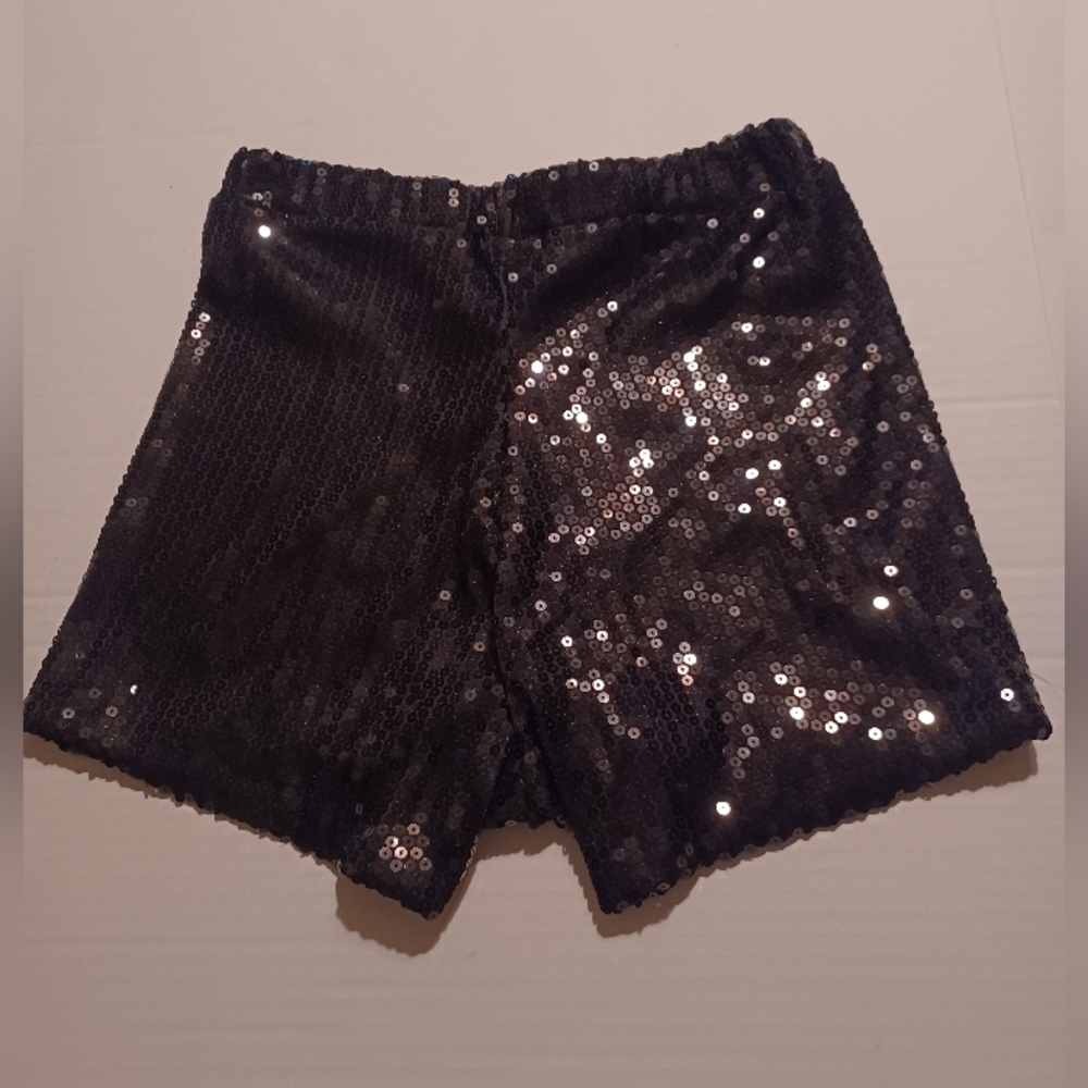 Sequin Black Women's Shorts